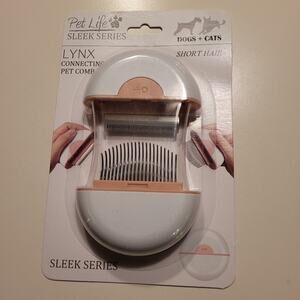 Pet Life Lynx Short Hair Connecting Pink Pet Comb